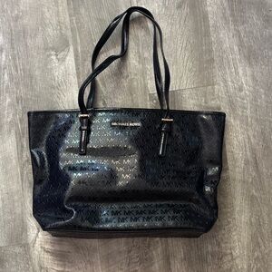 Michael Kors black MK Logo Tote